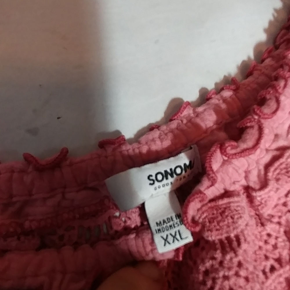 Sonoma pink off the shoulder top🎉 final price - Picture 3 of 4